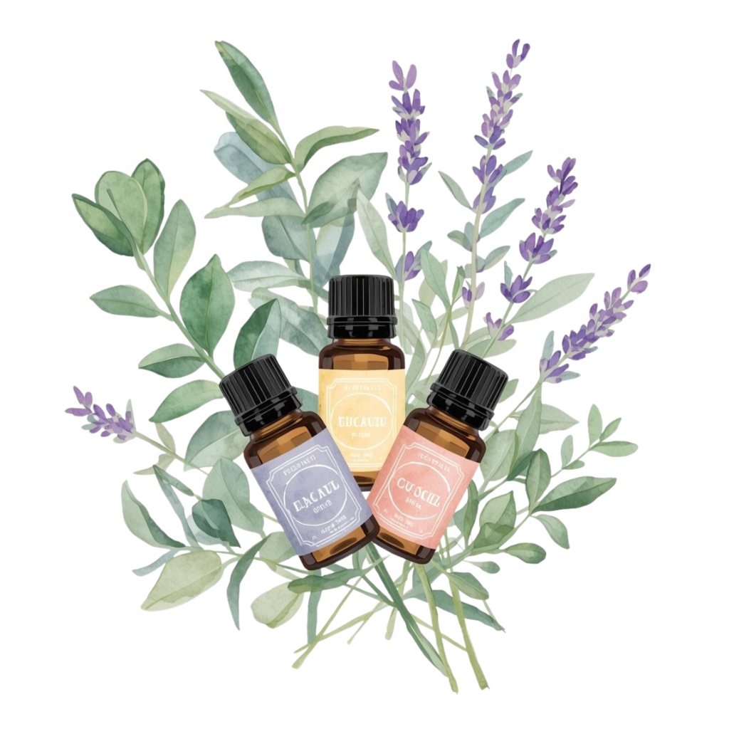 水彩アロマクリップアートセット – 癒しの香りを感じるナチュラルデザイン素材(21item)