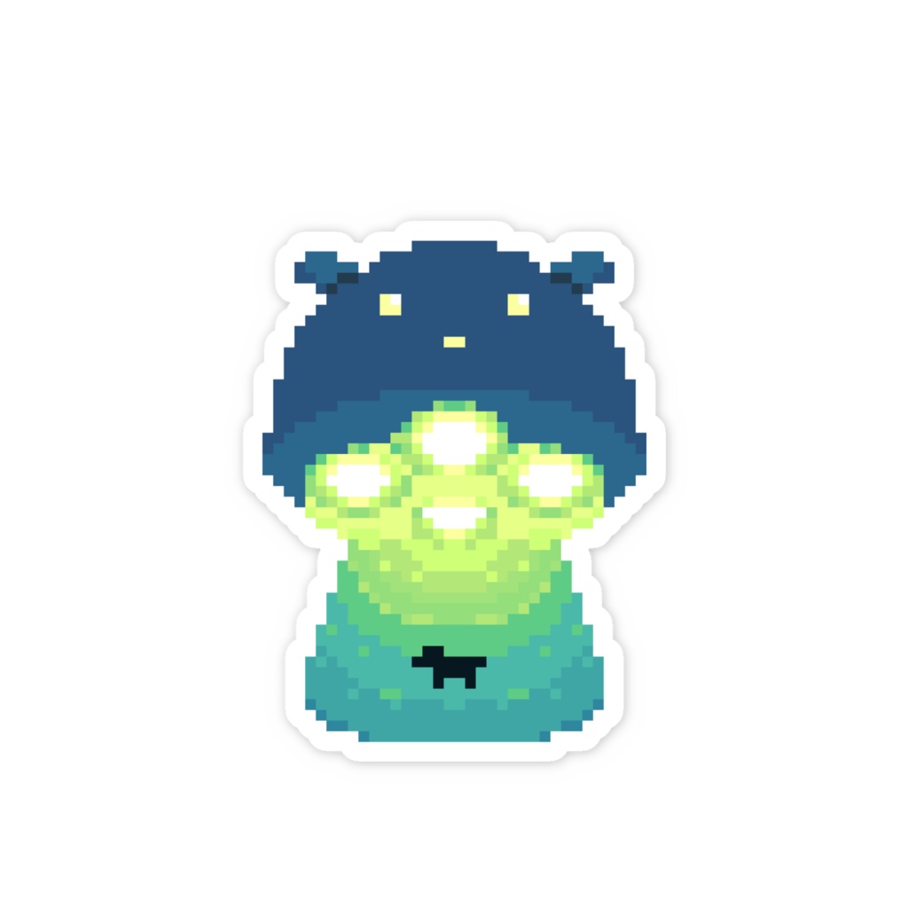 メンダコUFO ステッカー