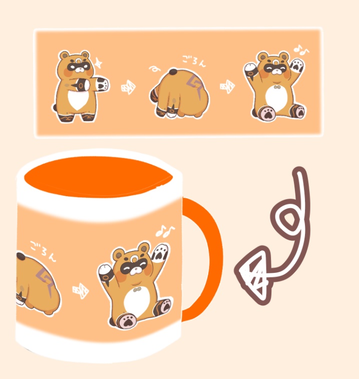 グゥオパァーでんぐり返しマグカップ