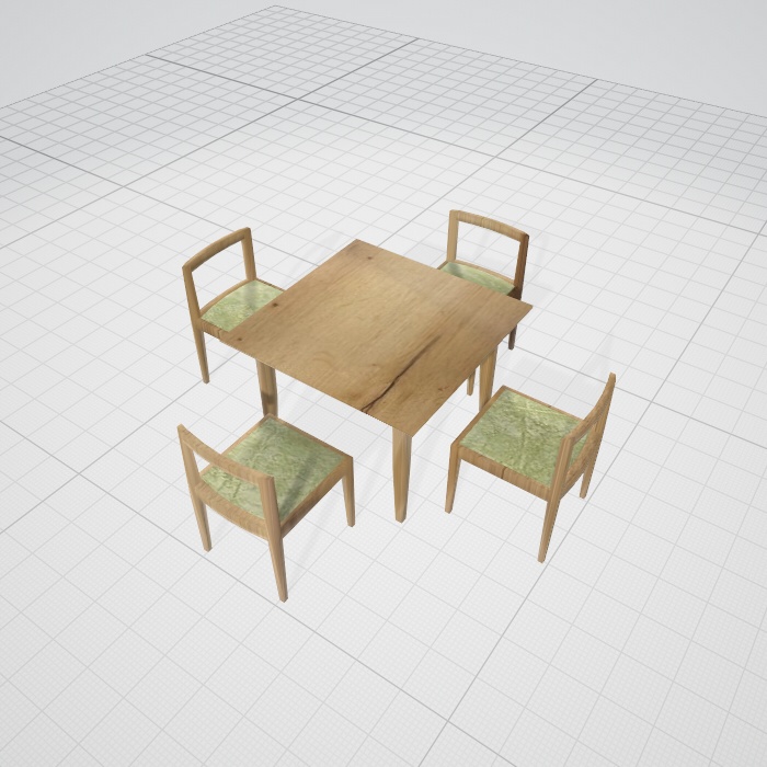 ３dモデル　ダイニング　イス　テーブル　obj 