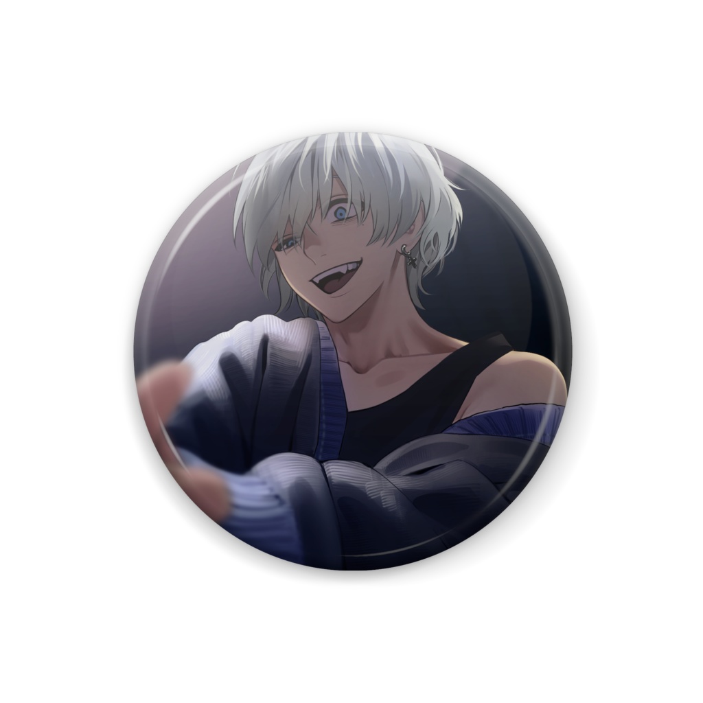 首〇め缶バッチ