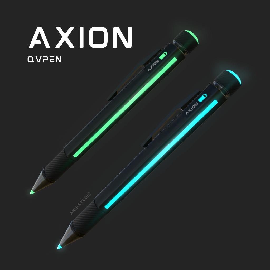 QvPen用 近未来ネオンデザイン差し替えモデル「AxionPen」