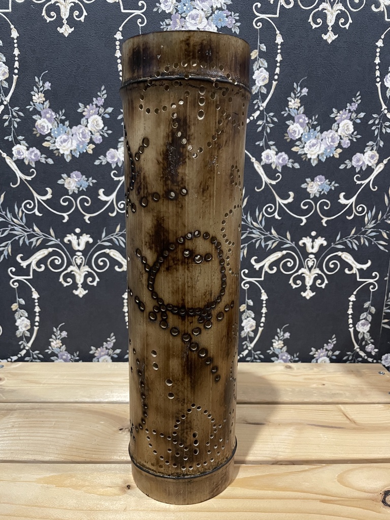 ハンドメイド 竹あかり【シマエナガと梅と竹】