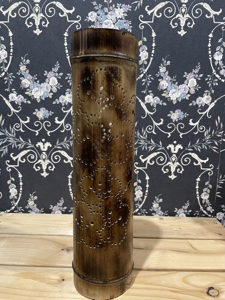 ハンドメイド 竹あかり【シマエナガと梅と竹】