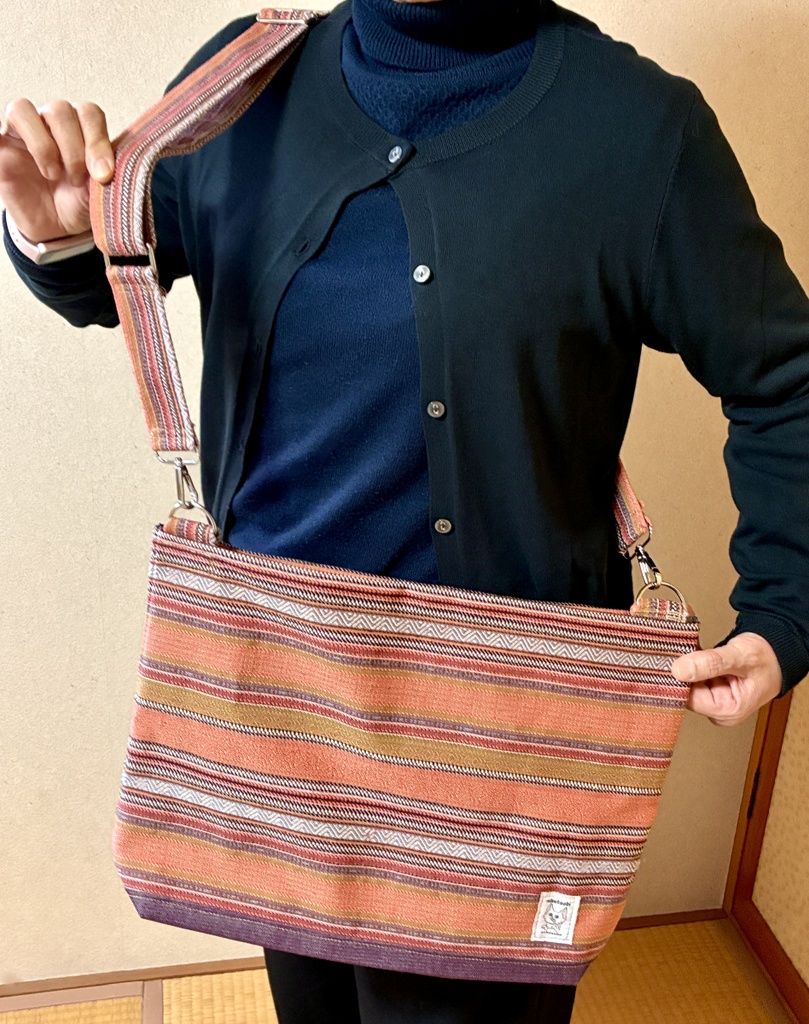 帯リメイク ショルダーバッグ