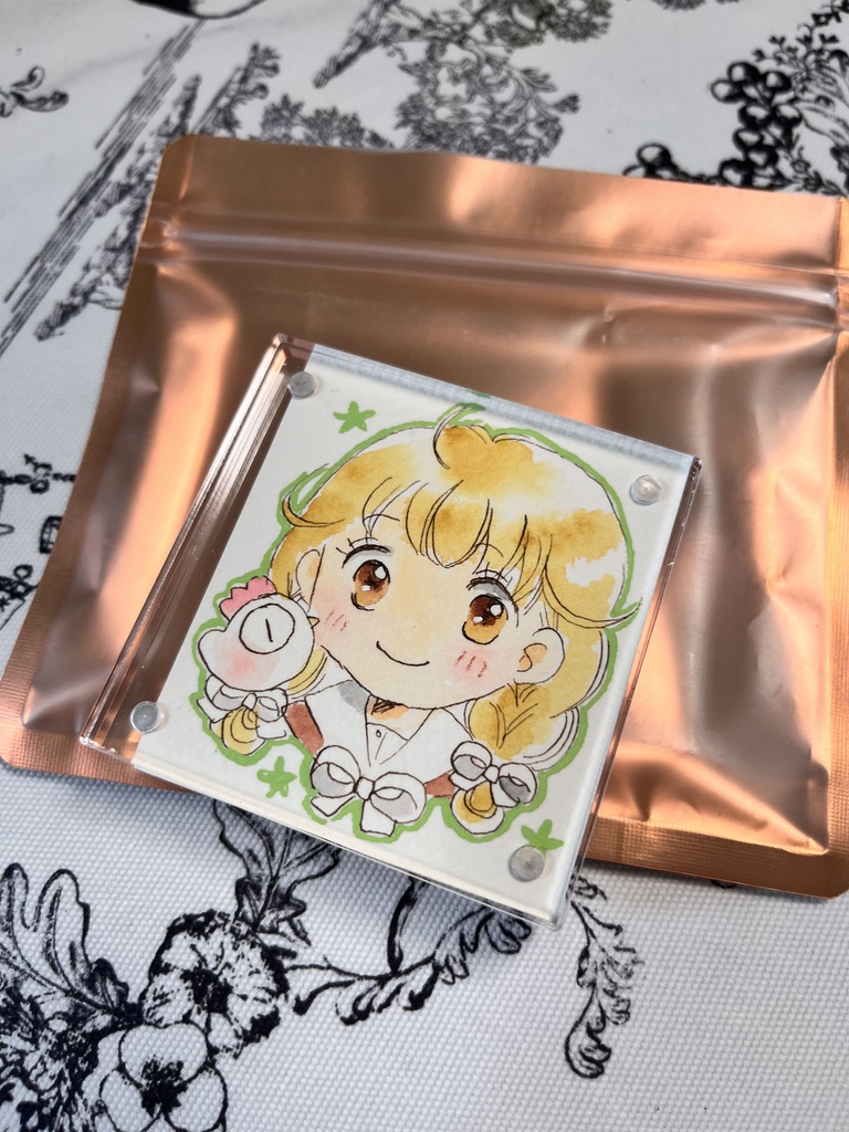 イラストミニブロック　苺ちゃん