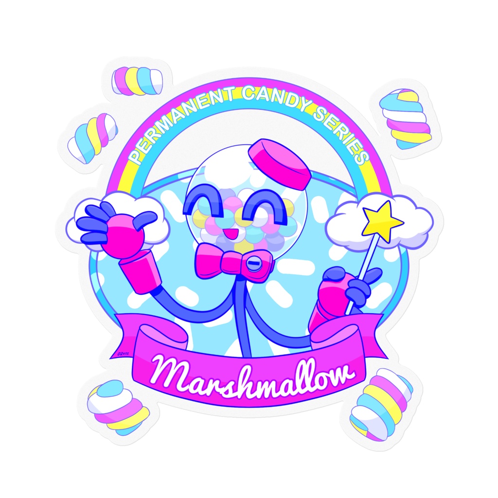 PERMANENT SUGAR sticker [Marshmallow Rainbow]