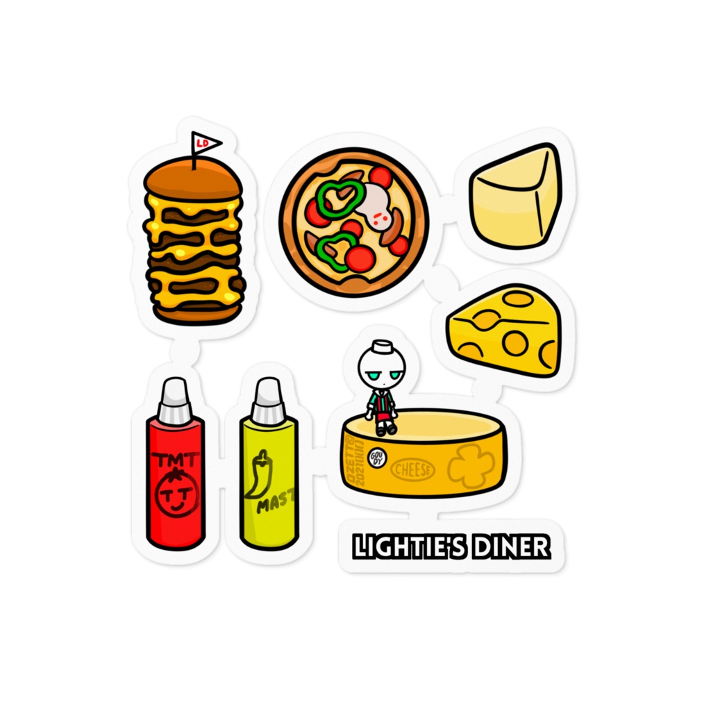 LIGHTIE sticker [cheese lover]