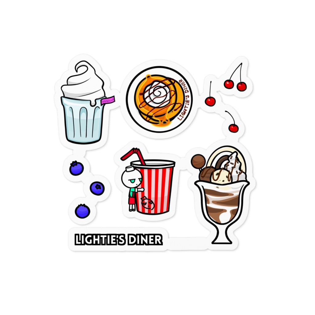 LIGHTIE sticker [cream lover]