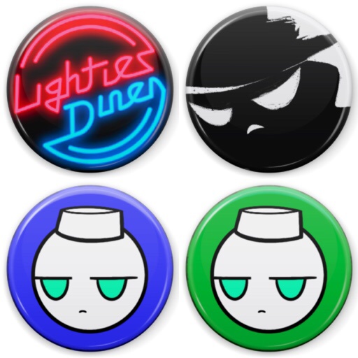 LIGHTIE'S DINER crown-seal-ish can badge