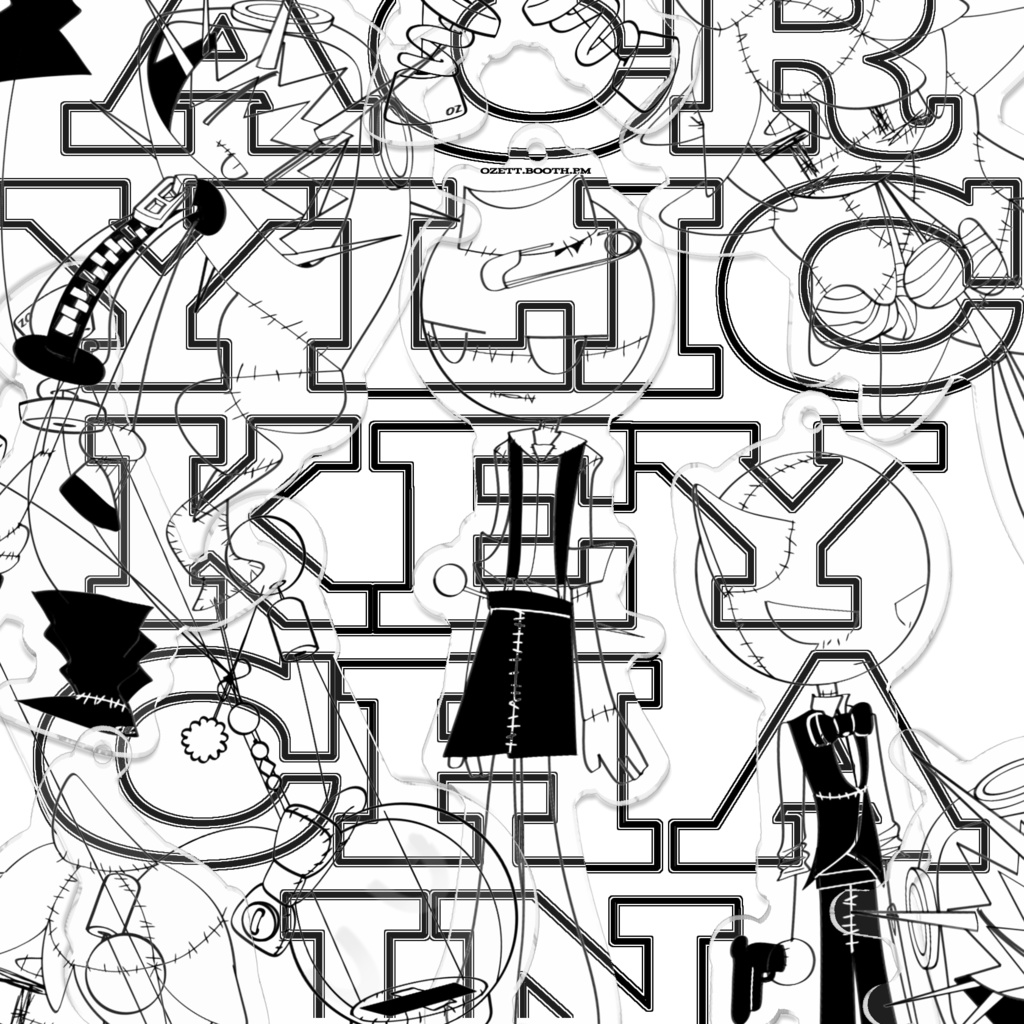 OC acrylic key chain [stitched]