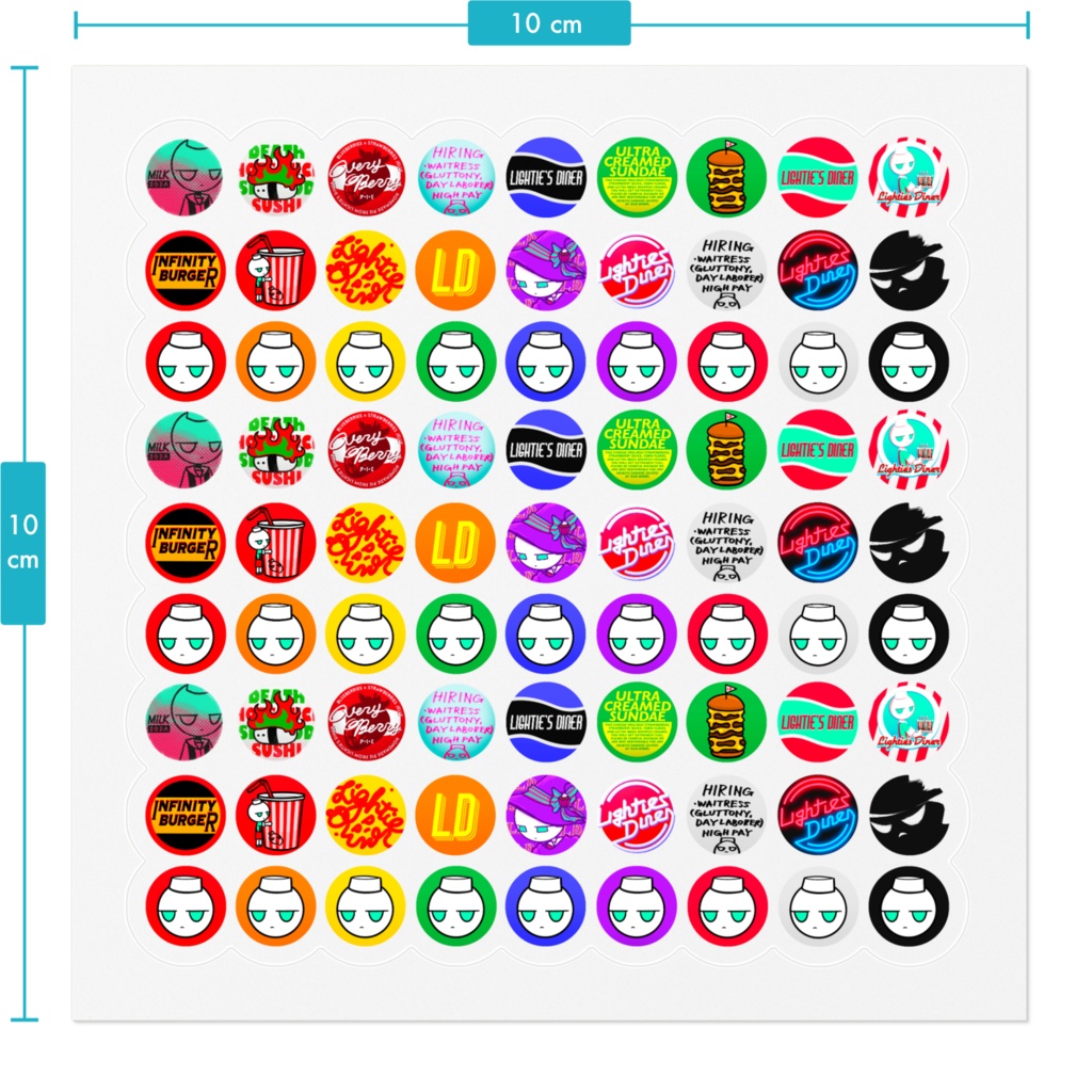 LIGHTIE'S DINER crown-seal-ish sticker