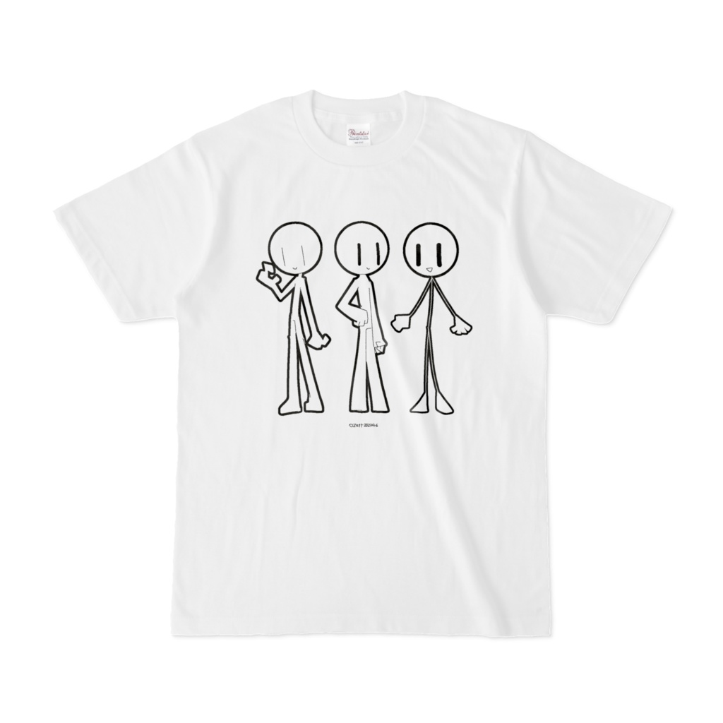 かわいい棒人間のTシャツ cute stickman T-shirt