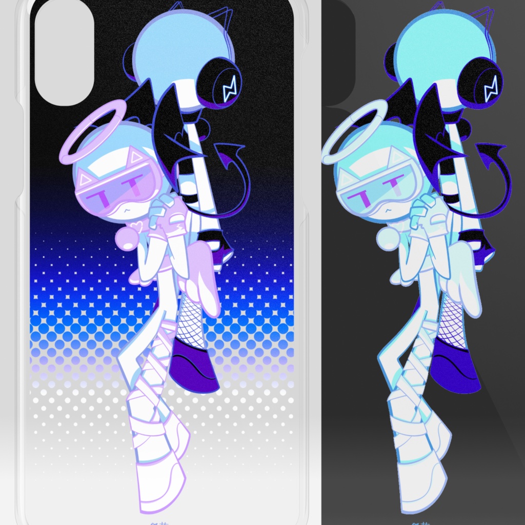 KITTY&CATY clear phone case [angel and devil]