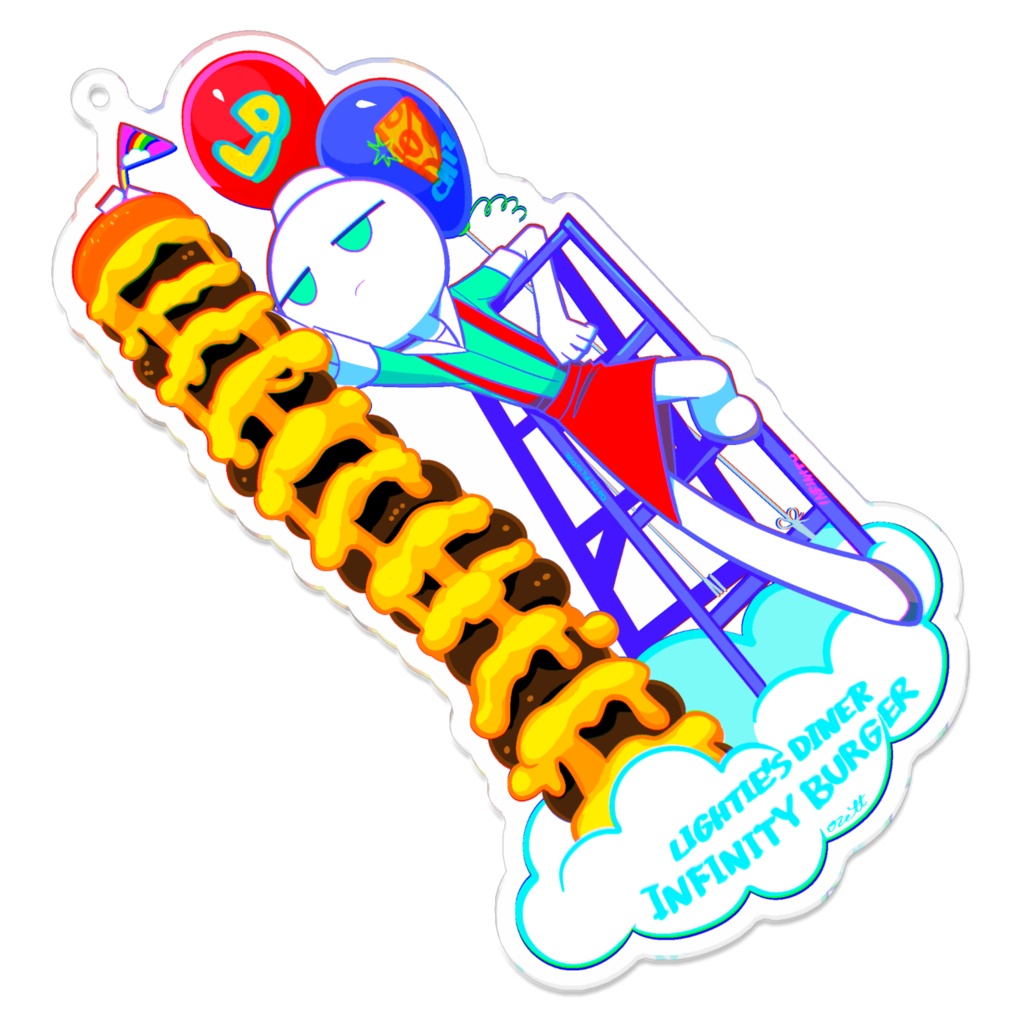 LIGHTIE acrylic key chain [infinity burger]