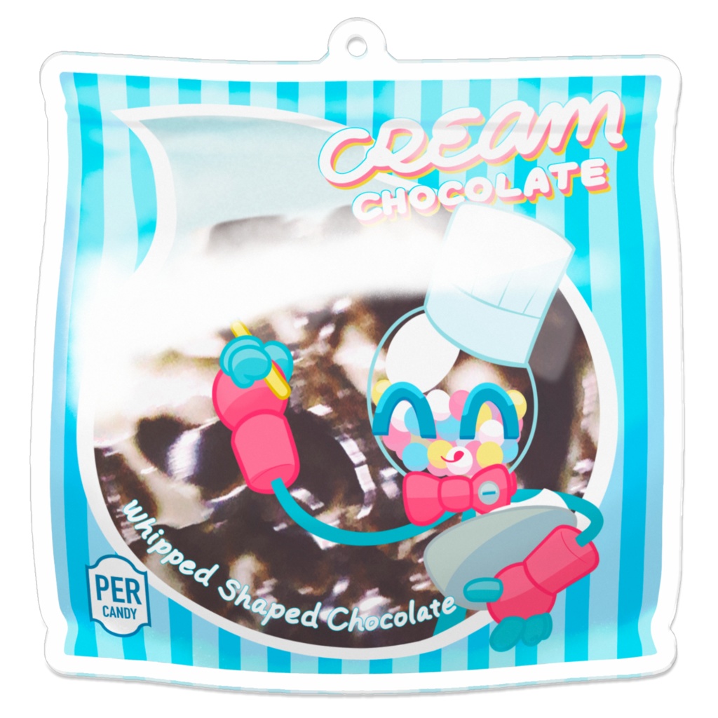 PERMANENT SUGAR acrylic key chain [Cream Chocolate]