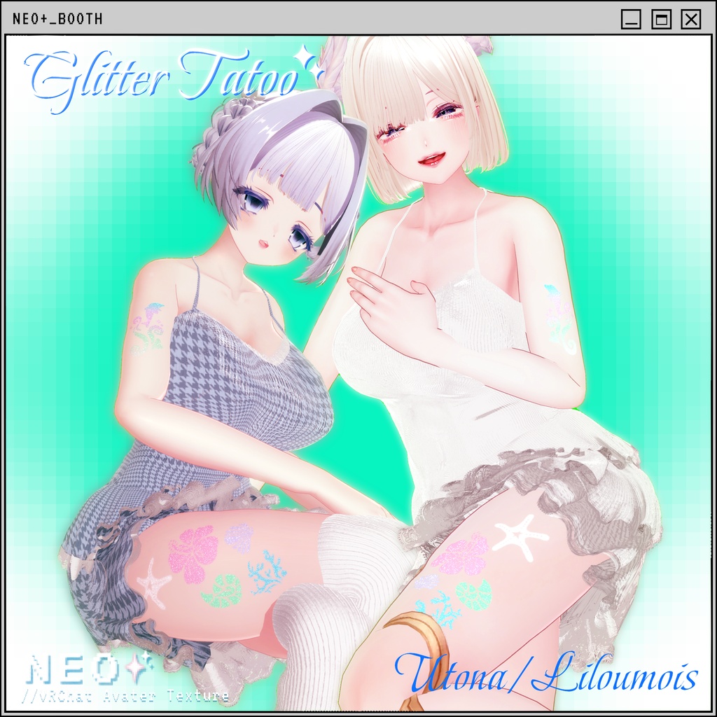 【For 4 Avatars】Glitter Tatoo TEXTURE_neoplus02