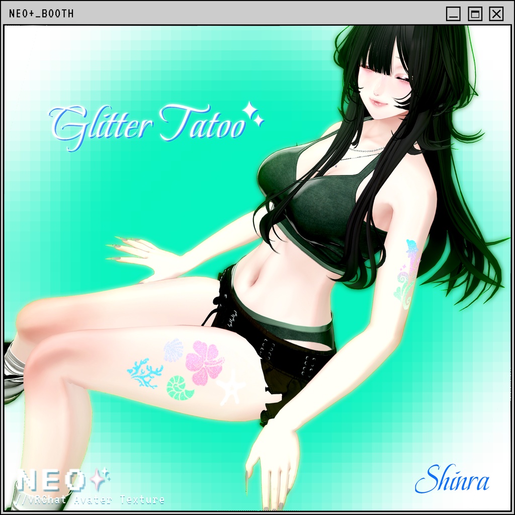 【For 4 Avatars】Glitter Tatoo TEXTURE_neoplus02