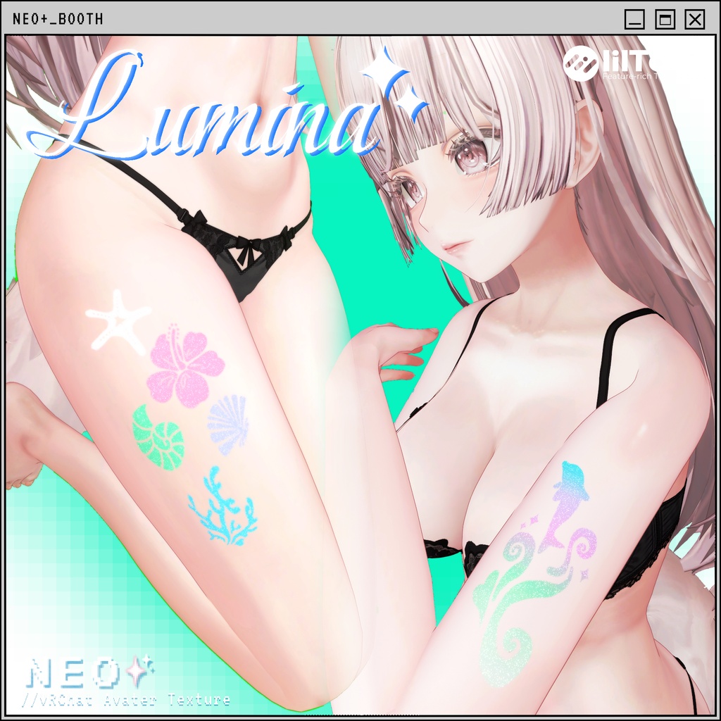【For 4 Avatars】Glitter Tatoo TEXTURE_neoplus02