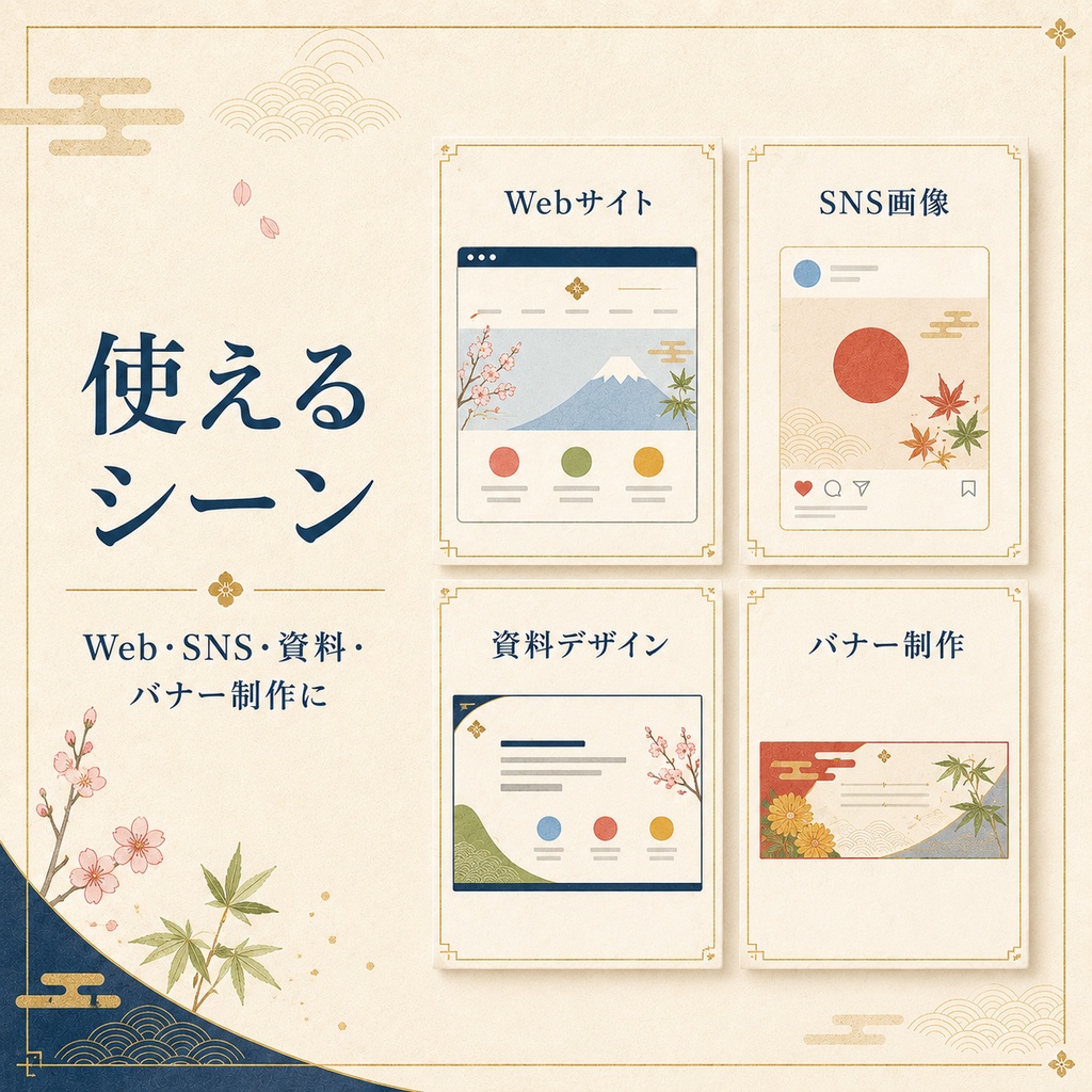 季節の和色パレット - 春夏秋冬セット