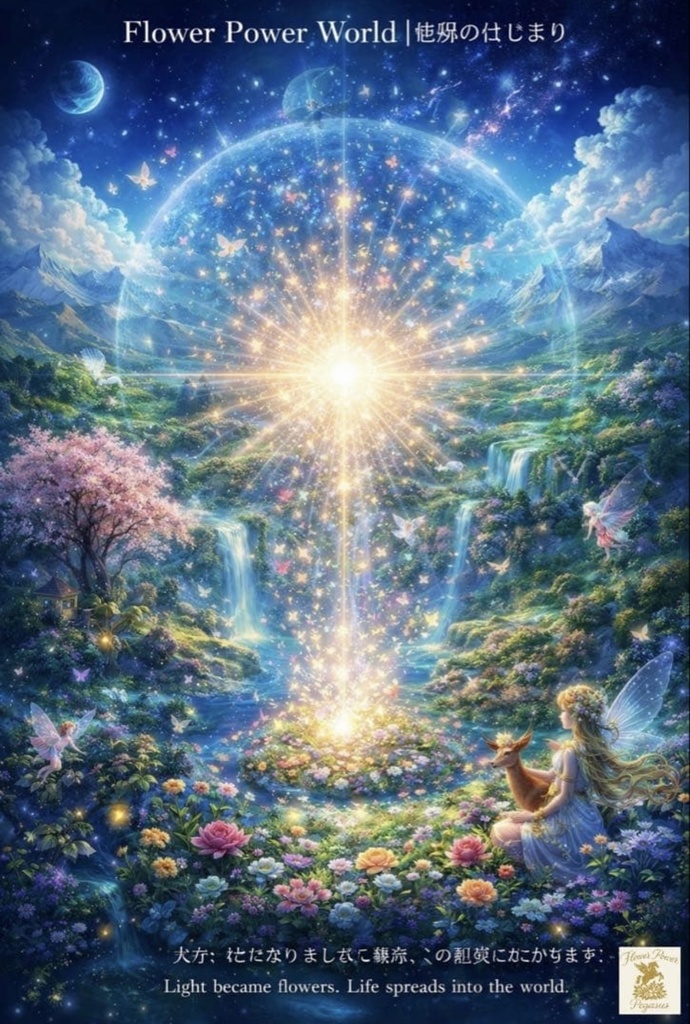 Flower Power World|世界のはじまり Light Becomes Life — The Origin of All Cycles