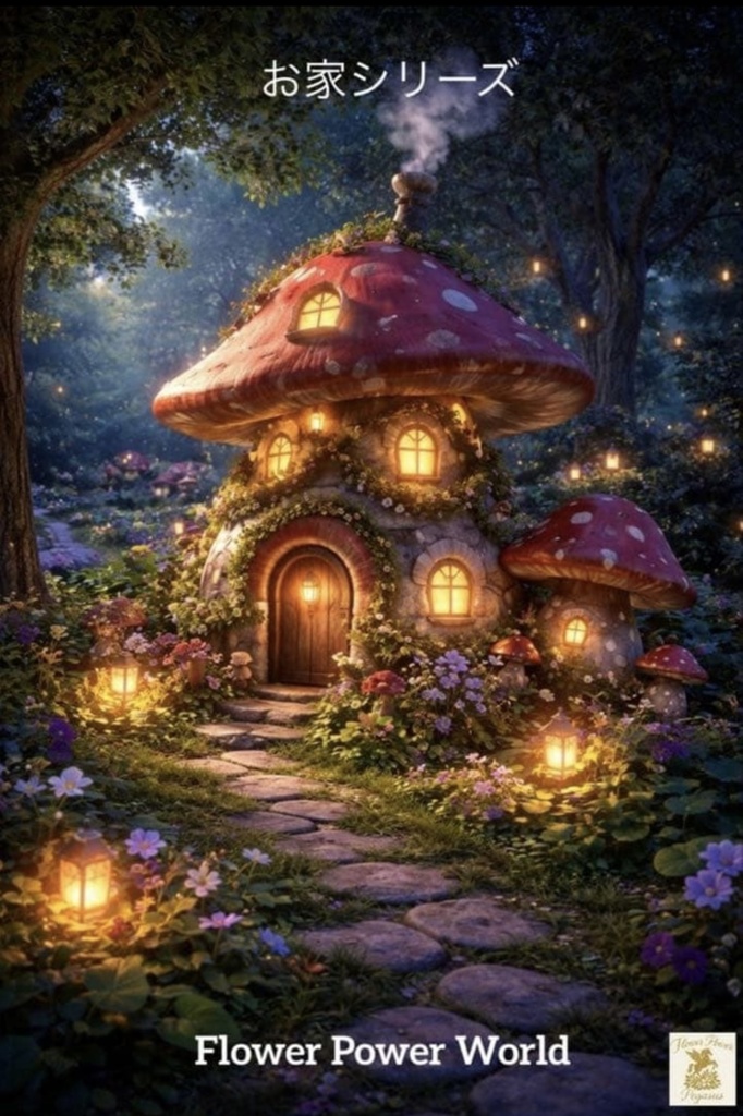 キノコの家|森の夜の灯り Mushroom House | Night Light in the Forest