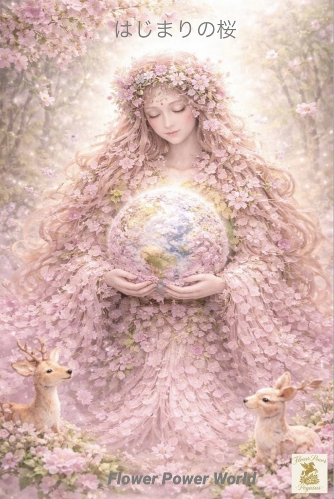 はじまりの桜|地球を抱く女神 Sakura Beginning — Earth Embracing Goddess