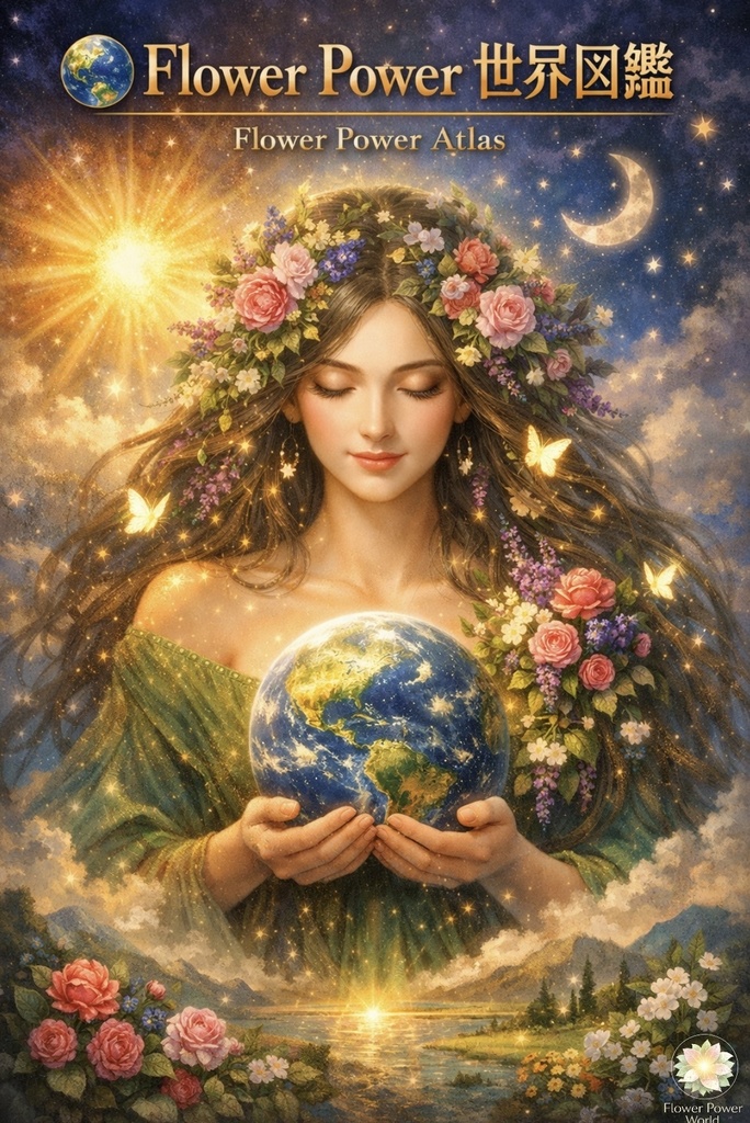 世界のはじまり|地球を抱く女神 Flower Power World | Beginning of the World