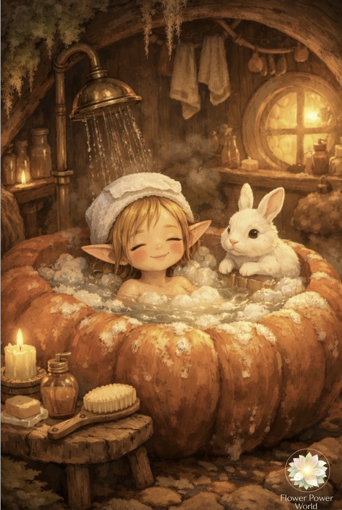 かぼちゃのお風呂｜森のぬくもり時間 Pumpkin Bath | Warm Forest Time