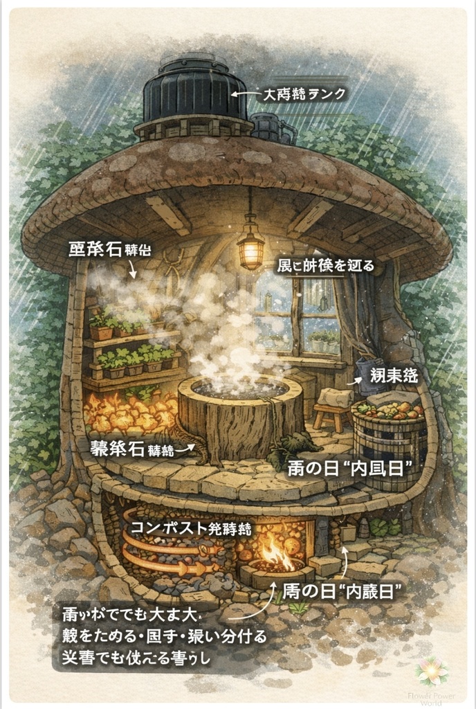 妖精学園｜命の循環装置｜断面図 温養炉 Fairy Academy | Life Cycle System