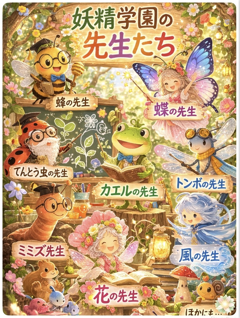 妖精学園｜自然を育てる先生たち 2枚セット Fairy Academy | Teachers of Nature (2-Piece Set)