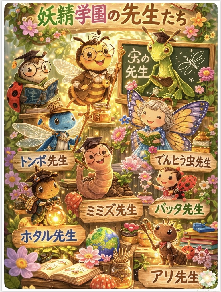 妖精学園|自然を育てる先生たち 2枚セット Fairy Academy | Teachers of Nature (2-Piece Set)