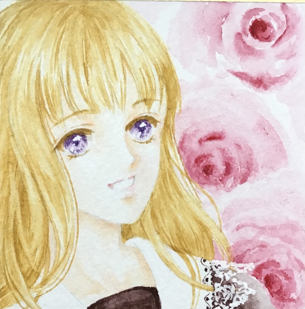 【原画】少女と薔薇