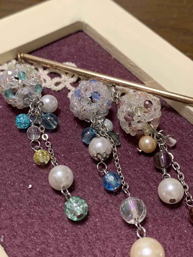 紫陽花鈴珠のかんざし