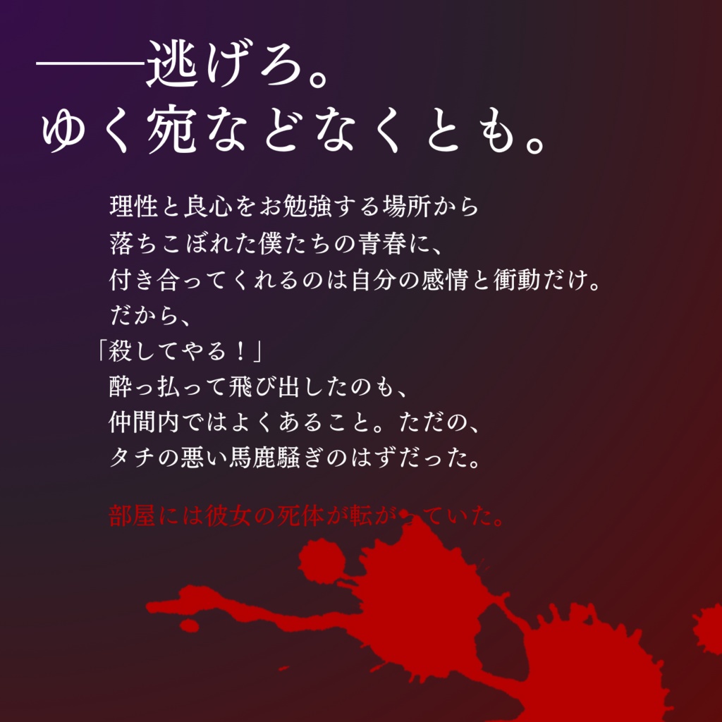インセインシナリオ「明日なき逃亡」