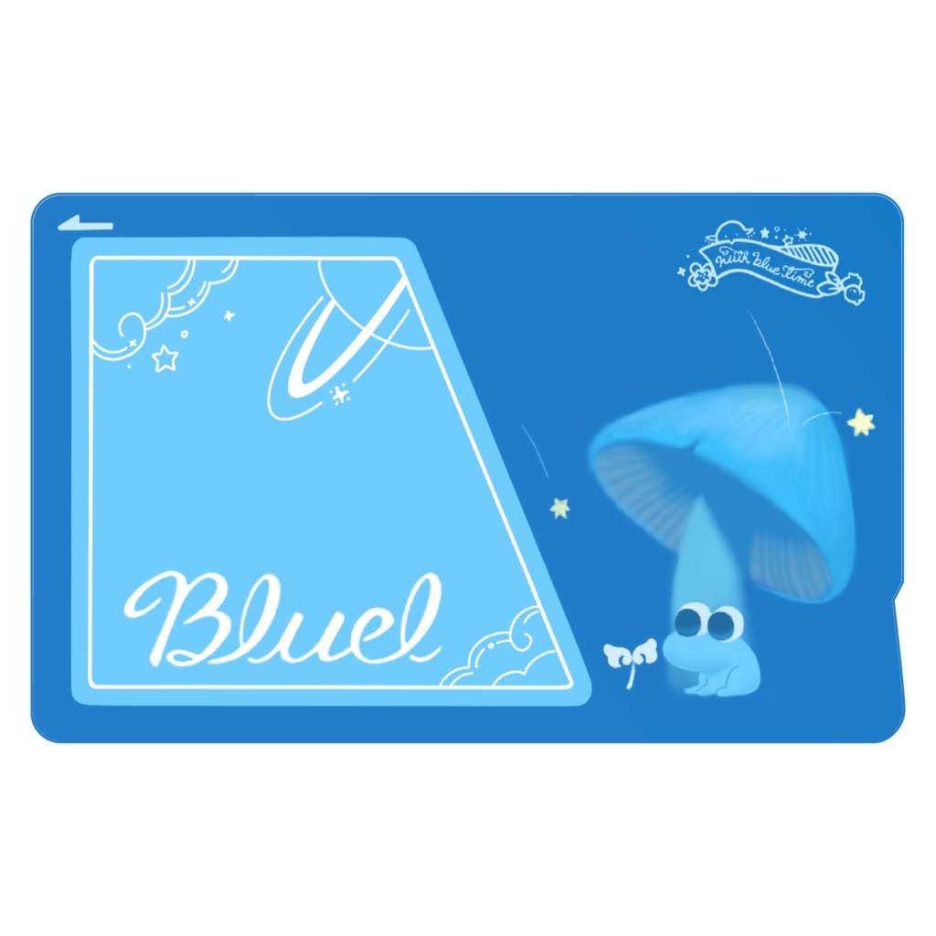 ꒰ঌBluel໒꒱ICカードステッカー