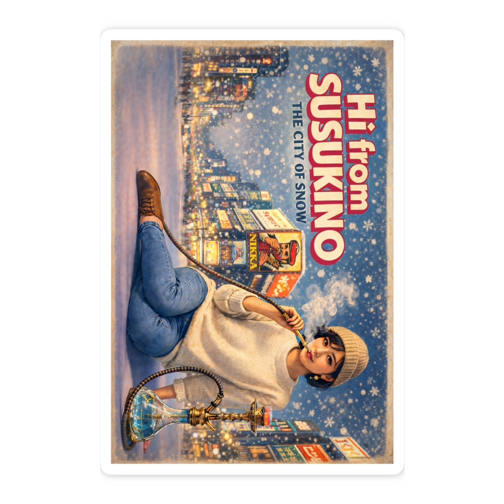 スマホステッカー「Hi from SUSUKINO」