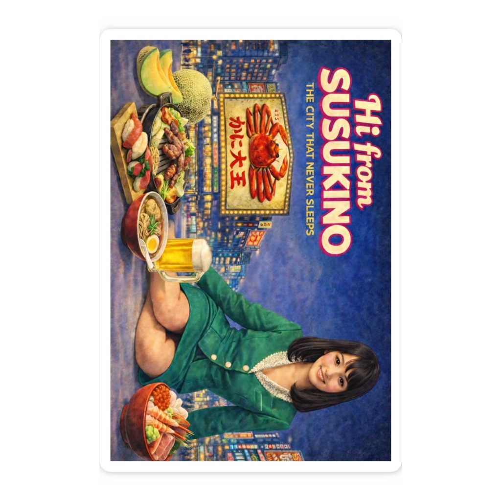 スマホステッカー「Hi from SUSUKINO」