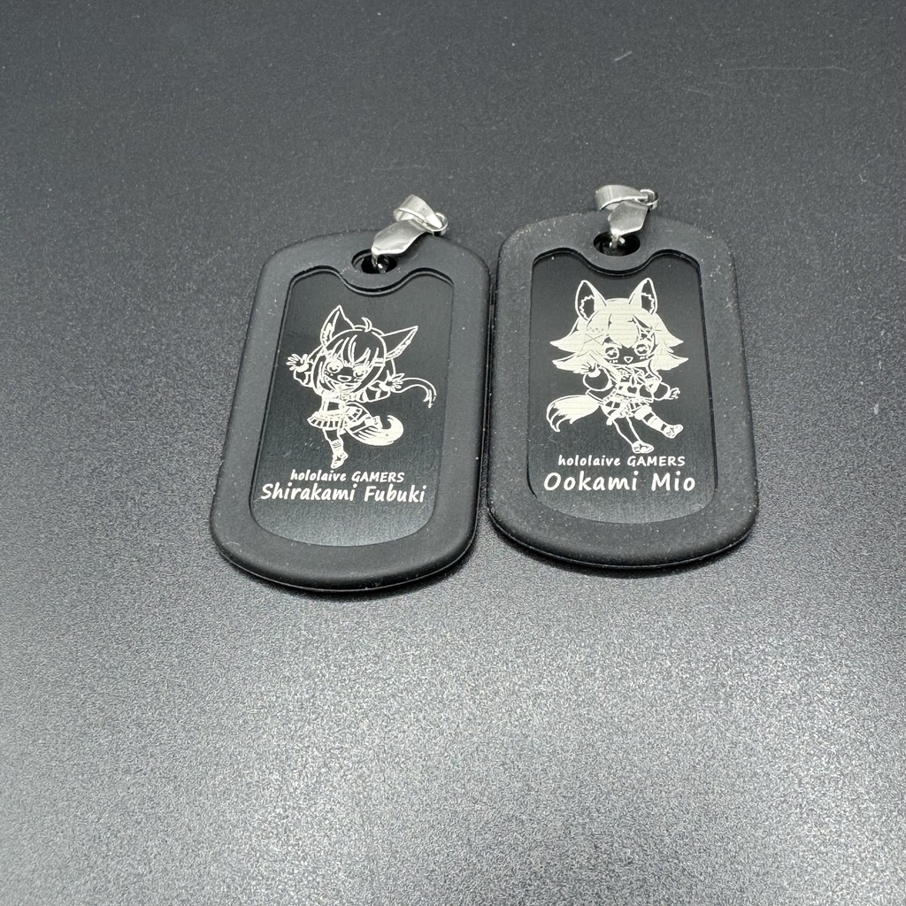 【非公式】hololive GAMERS ドックタグ モノクロVer. -SG