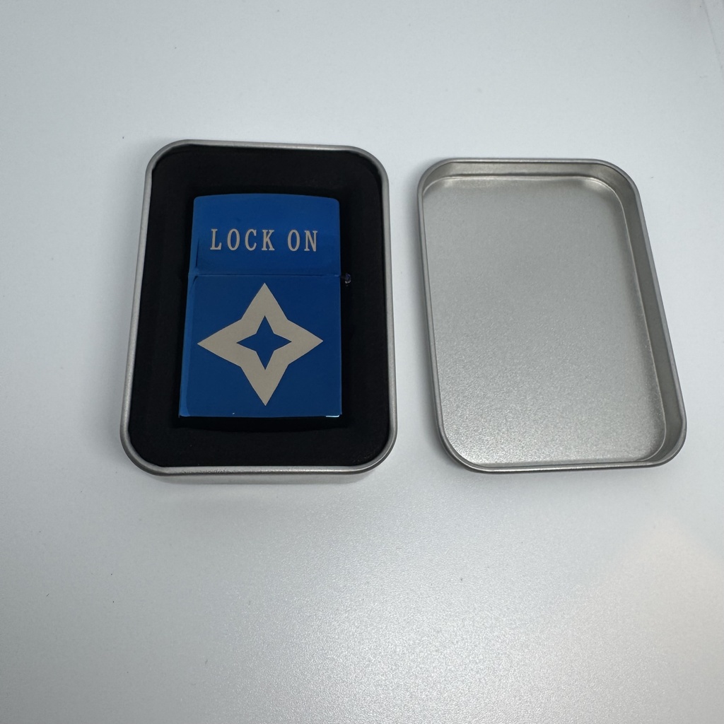 【非公式 受注生産】ZIPPO風 メタルライター LOCK ON 天音かなたイメージ