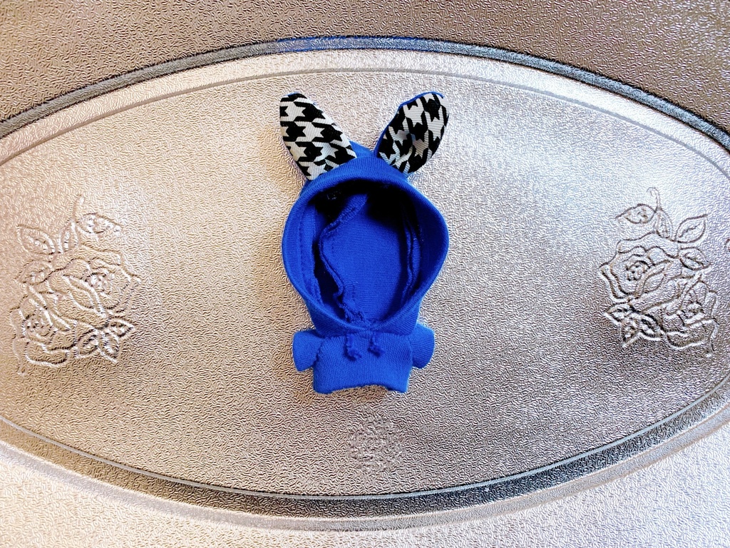 うさみみパーカー(8cmぬいちゃん用) 青