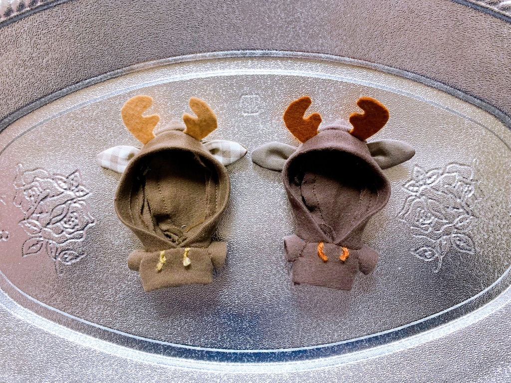 鹿パーカー(8cmぬいちゃん用)