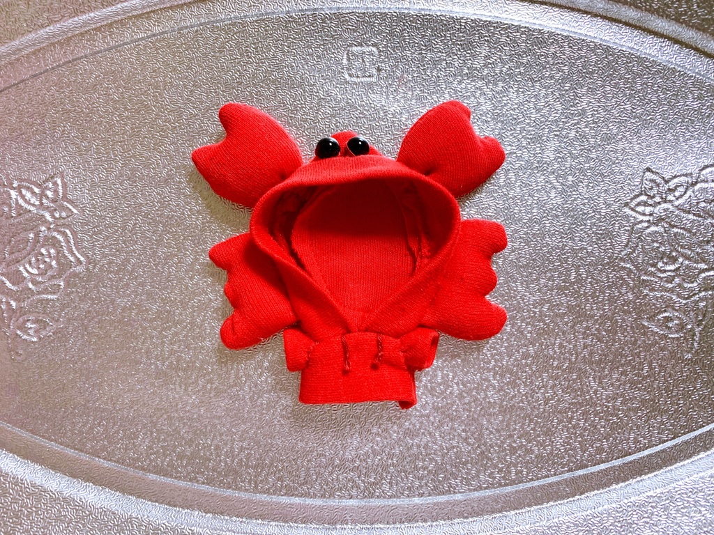 かにパーカー(8cmぬいちゃん用)