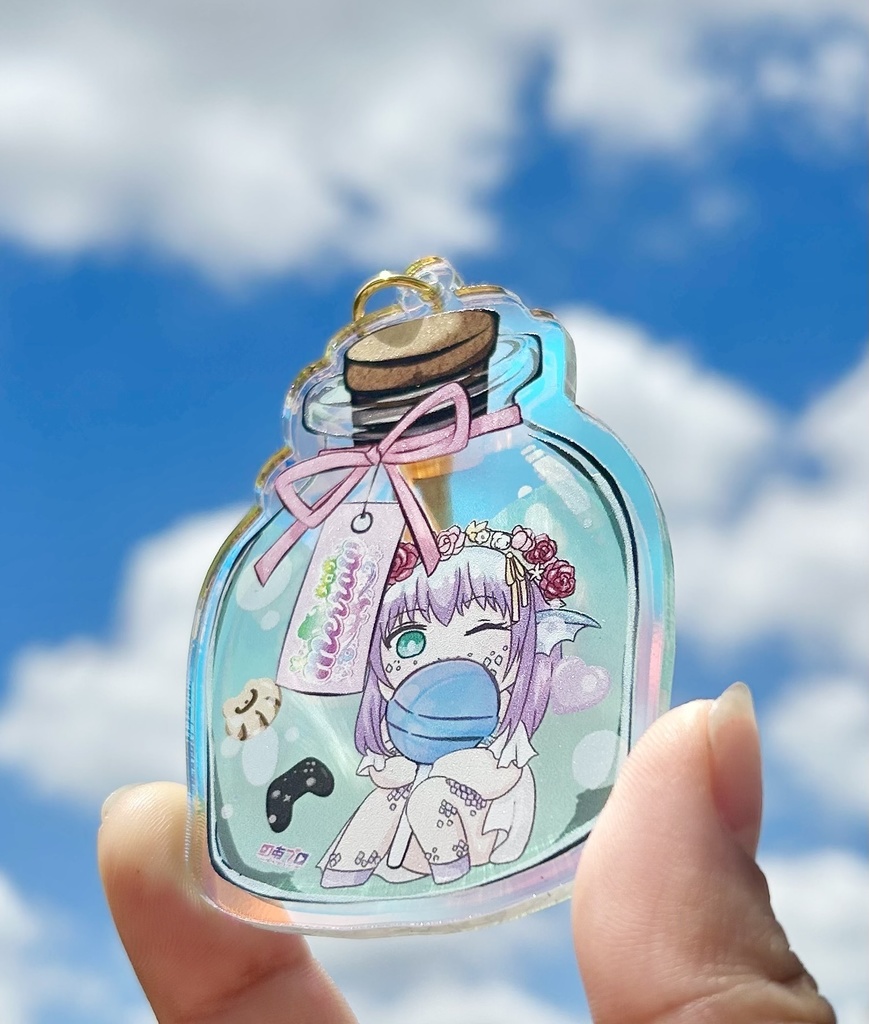 merrowの瓶詰めアクリルキーホルダー