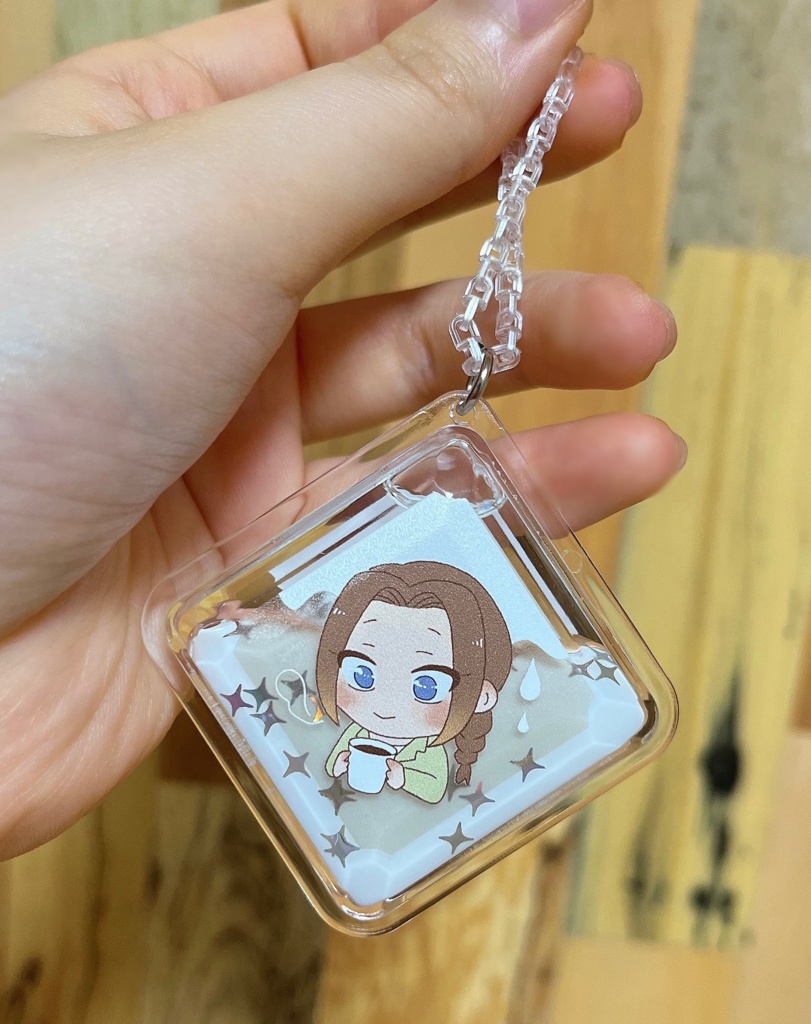 カフェラテキーホルダー