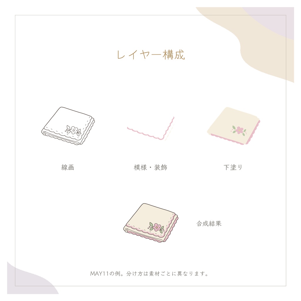 初夏の小さなモチーフ|配信・サムネイル用 透過PNG30点+PSD同梱