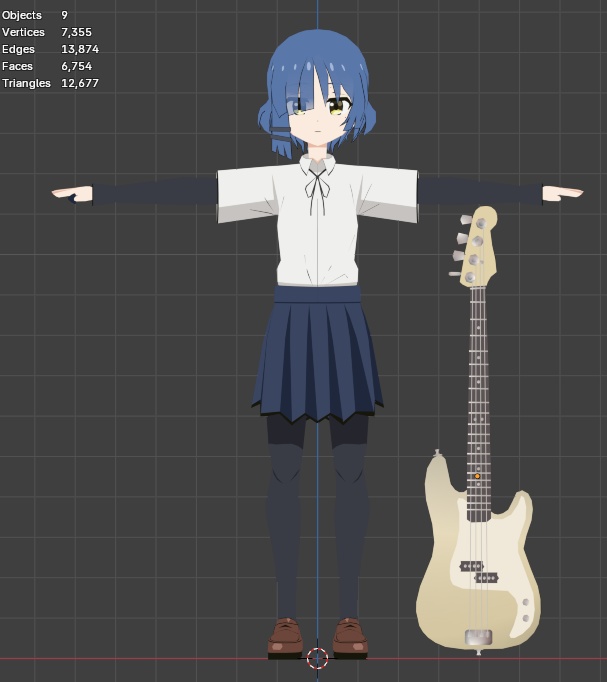 Kessoku Band 3d models (.fbx / .blend)