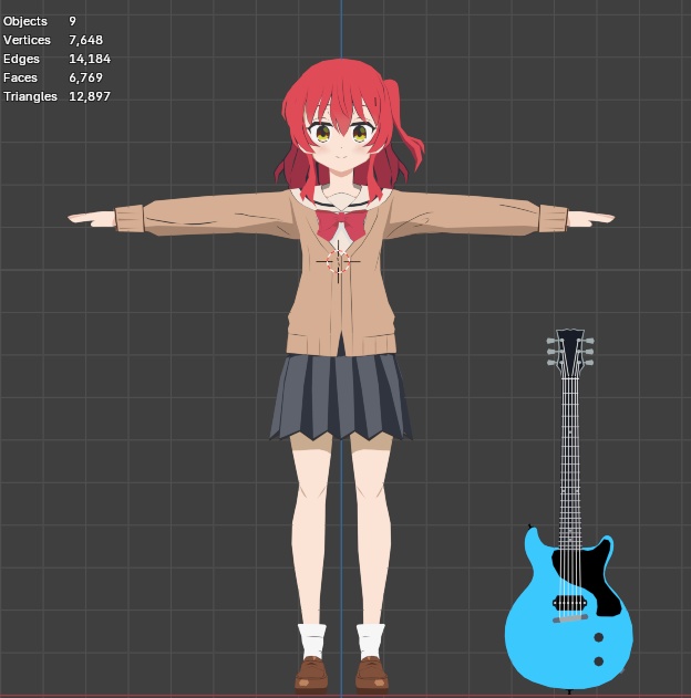 Kessoku Band 3d models (.fbx / .blend)