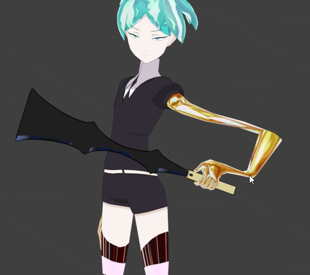 phosphophyllite (.blend / .fbx)