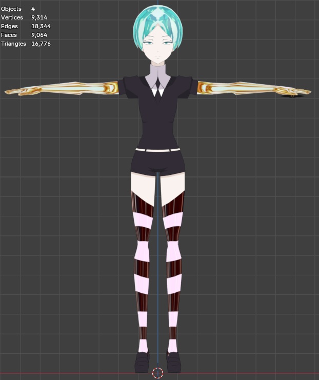 phosphophyllite (.blend / .fbx)